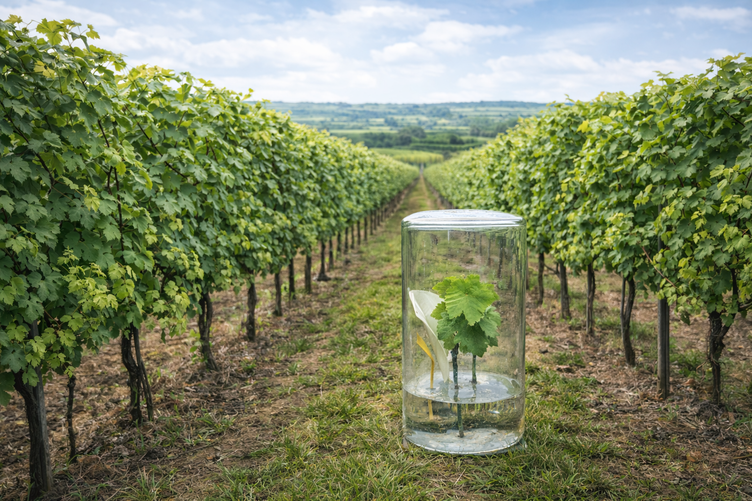 Air volume not spray concentration wineyard